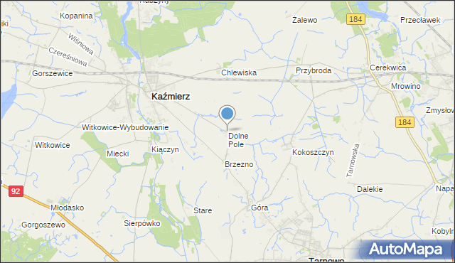 mapa Dolne Pole, Dolne Pole gmina Kaźmierz na mapie Targeo
